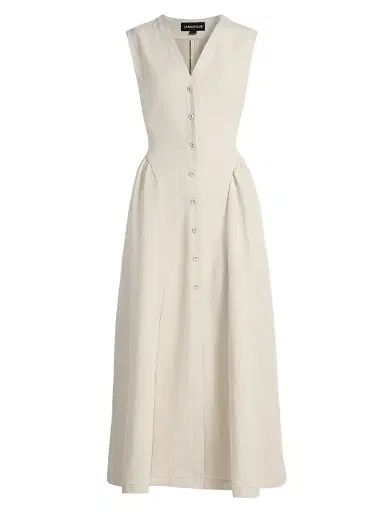 LAMARQUE Women's Tamika Cotton-Linen A-Line Maxi Dress - Natural - Size Small | Thumbnail 1 LAMARQUE Women's Tamika Cotton-Linen A-Line Maxi Dress - Natural - Size Small | Thumbnail 1