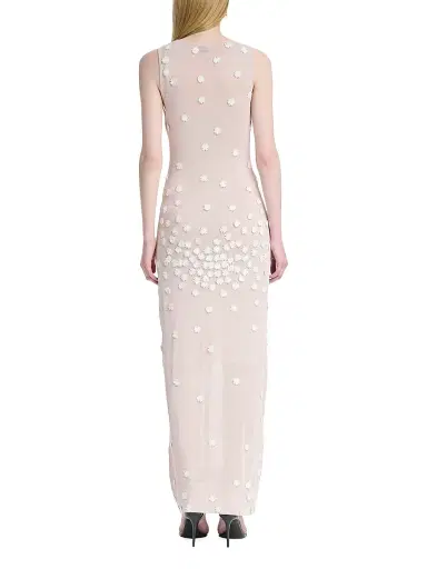 Altuzarra Women's Nelly Floral-Embroidered Mesh Knit Maxi Dress - Pale Blush | Thumbnail 4 Altuzarra Women's Nelly Floral-Embroidered Mesh Knit Maxi Dress - Pale Blush | Thumbnail 4