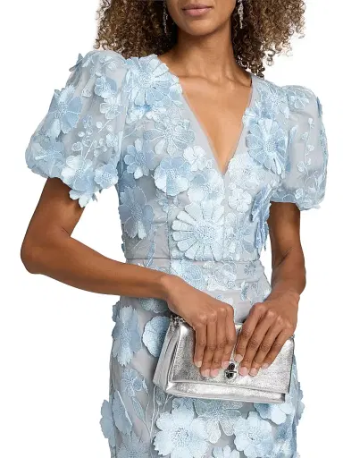 Elliatt Women's Zayla 3D Floral Mesh Minidress - Blue Multi | Thumbnail 6 Elliatt Women's Zayla 3D Floral Mesh Minidress - Blue Multi | Thumbnail 6