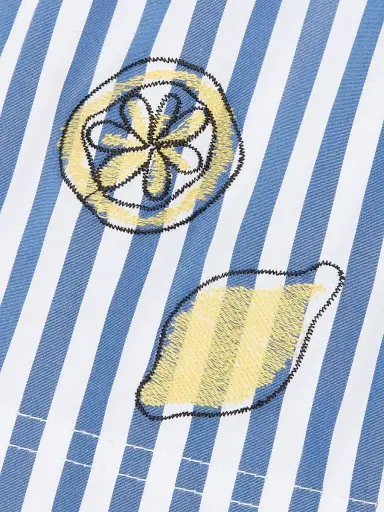 TANYA TAYLOR Women's Fallon Striped Cotton Shorts - Optic White French Blue | Thumbnail 7 TANYA TAYLOR Women's Fallon Striped Cotton Shorts - Optic White French Blue | Thumbnail 7
