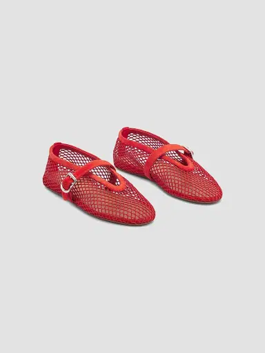 Alaïa Women's Fishnet Ballet Flats - Orange Brule - Size 8 | Thumbnail 2 Alaïa Women's Fishnet Ballet Flats - Orange Brule - Size 8 | Thumbnail 2
