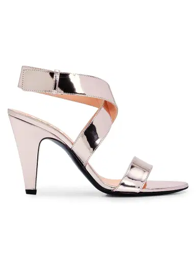 Alaïa Women's 90MM Leather Cone Heel Sandals - Blush Argent | Thumbnail 1 Alaïa Women's 90MM Leather Cone Heel Sandals - Blush Argent | Thumbnail 1