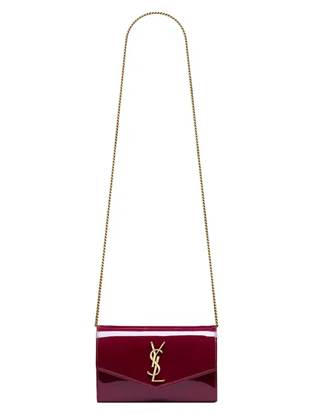 Women's Uptown Chain Wallet in Patent Leather - Grenade Women's Uptown Chain Wallet in Patent Leather - Grenade