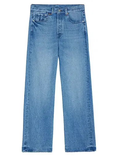 Jacquemus Men's De-Nimes Cotton Straight-Leg Jeans - Blue Tabac - Size 36 | Thumbnail 1 Jacquemus Men's De-Nimes Cotton Straight-Leg Jeans - Blue Tabac - Size 36 | Thumbnail 1