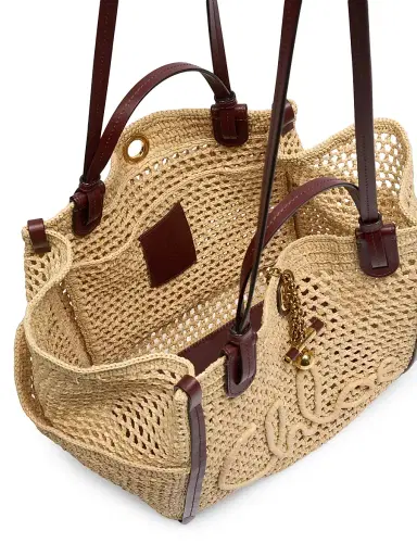 Chloé Women's Iconic Raffia-Leather Tote Bag - Hot Sand | Thumbnail 3 Chloé Women's Iconic Raffia-Leather Tote Bag - Hot Sand | Thumbnail 3