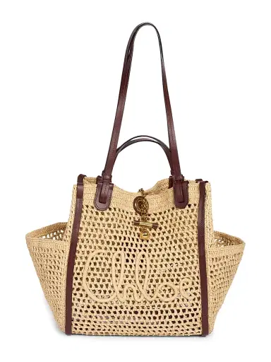 Chloé Women's Iconic Raffia-Leather Tote Bag - Hot Sand | Thumbnail 5 Chloé Women's Iconic Raffia-Leather Tote Bag - Hot Sand | Thumbnail 5