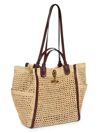 Chloé Women's Iconic Raffia-Leather Tote Bag - Hot Sand | Thumbnail 7 Chloé Women's Iconic Raffia-Leather Tote Bag - Hot Sand | Thumbnail 7