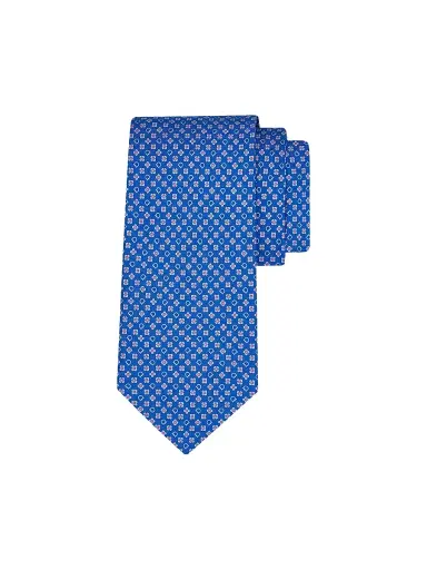 FERRAGAMO Men's Salvia Floral Silk Tie - Blue | Thumbnail 1 FERRAGAMO Men's Salvia Floral Silk Tie - Blue | Thumbnail 1