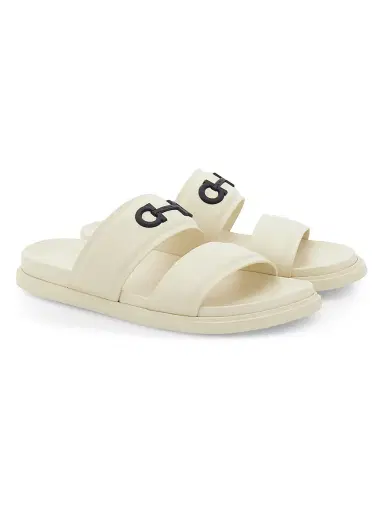 FERRAGAMO Men's Saint Barth Double-Strap Sandals - White | Thumbnail 2 FERRAGAMO Men's Saint Barth Double-Strap Sandals - White | Thumbnail 2
