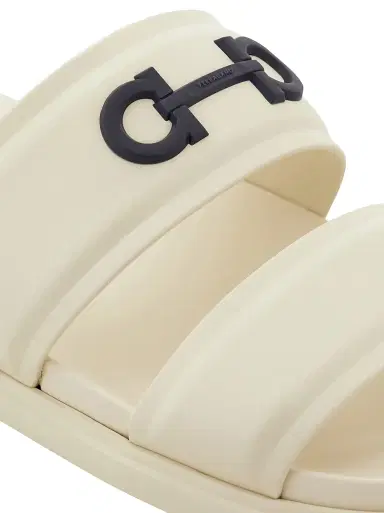 FERRAGAMO Men's Saint Barth Double-Strap Sandals - White | Thumbnail 6 FERRAGAMO Men's Saint Barth Double-Strap Sandals - White | Thumbnail 6