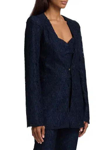 Chiara Boni La Petite Robe Women's Ewelin Lace Blazer | Thumbnail 4 Chiara Boni La Petite Robe Women's Ewelin Lace Blazer | Thumbnail 4