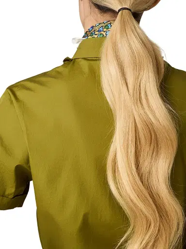 Miu Miu Women's Poplin Shirt - Green - Size 4 | Thumbnail 5 Miu Miu Women's Poplin Shirt - Green - Size 4 | Thumbnail 5