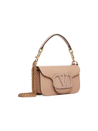 Valentino Garavani Women's Locò Shoulder Bag with Jewel Logo - Rose Cannelle | Thumbnail 2 Valentino Garavani Women's Locò Shoulder Bag with Jewel Logo - Rose Cannelle | Thumbnail 2