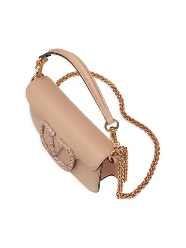 Valentino Garavani Women's Locò Shoulder Bag with Jewel Logo - Rose Cannelle | Thumbnail 5 Valentino Garavani Women's Locò Shoulder Bag with Jewel Logo - Rose Cannelle | Thumbnail 5