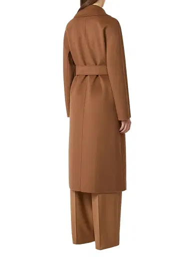 Max Mara Women's Wool Cashmere and Silk Coat - Camel | Thumbnail 4 Max Mara Women's Wool Cashmere and Silk Coat - Camel | Thumbnail 4