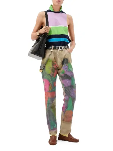 Versace Women's The Femmes Graphic-Print Jeans - Olive Print | Thumbnail 2 Versace Women's The Femmes Graphic-Print Jeans - Olive Print | Thumbnail 2