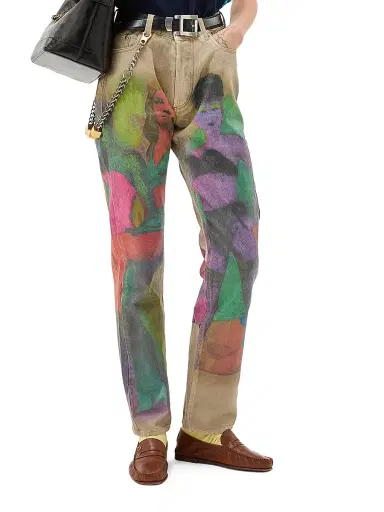 Versace Women's The Femmes Graphic-Print Jeans - Olive Print | Thumbnail 3 Versace Women's The Femmes Graphic-Print Jeans - Olive Print | Thumbnail 3