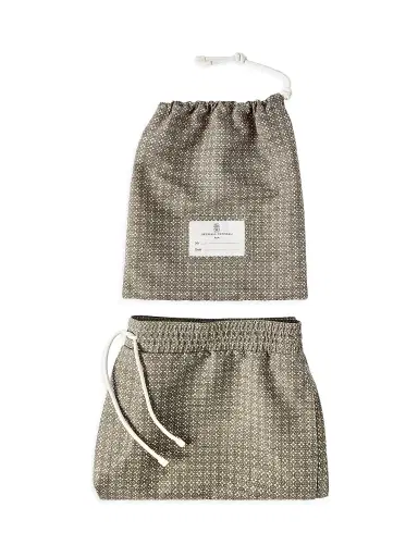 Brunello Cucinelli Men's Flower Print Nylon Swim Shorts | Thumbnail 4 Brunello Cucinelli Men's Flower Print Nylon Swim Shorts | Thumbnail 4