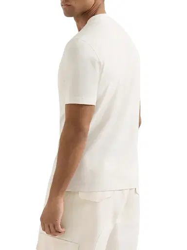 Brunello Cucinelli Men's Cotton Jersey Crewneck T-Shirt with Print - White | Thumbnail 3 Brunello Cucinelli Men's Cotton Jersey Crewneck T-Shirt with Print - White | Thumbnail 3