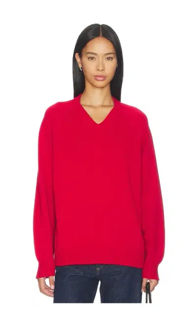DONNI. The Cotton Knit V-neck Sweater | Thumbnail 2 DONNI. The Cotton Knit V-neck Sweater | Thumbnail 2