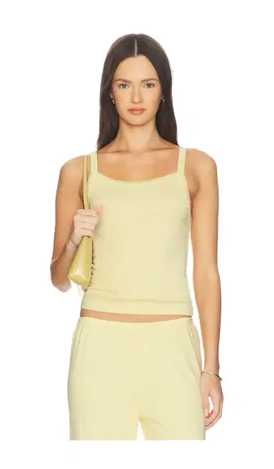 DONNI. The Baby Rib Square Neck Tank | Thumbnail 1 DONNI. The Baby Rib Square Neck Tank | Thumbnail 1