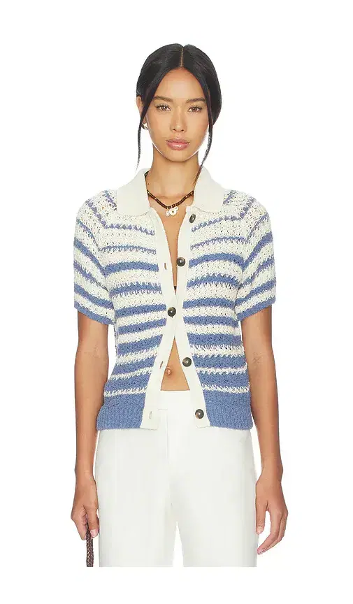 Short Sleeve Polo Cardigan Short Sleeve Polo Cardigan