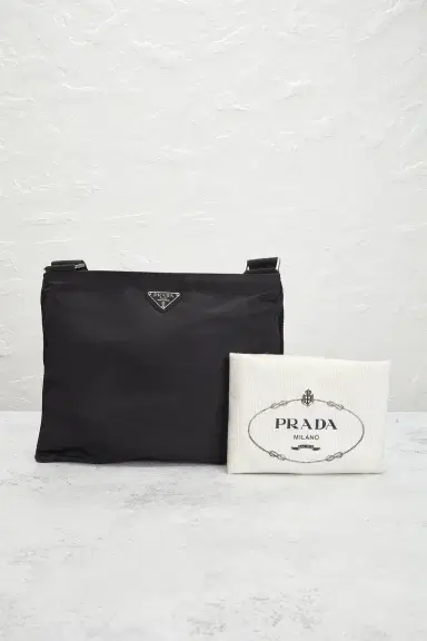 FWRD Renew Prada Tessuto Flat Messenger Bag | Thumbnail 11 FWRD Renew Prada Tessuto Flat Messenger Bag | Thumbnail 11