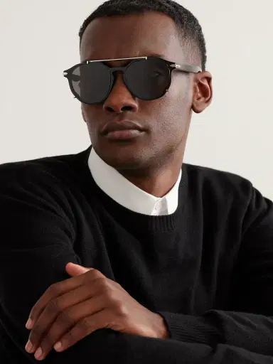 DIOR Eyewear DiorBlackSuit RI Round-Frame Acetate and Silver-Tone Sunglasses - Men | Thumbnail 2 DIOR Eyewear DiorBlackSuit RI Round-Frame Acetate and Silver-Tone Sunglasses - Men | Thumbnail 2