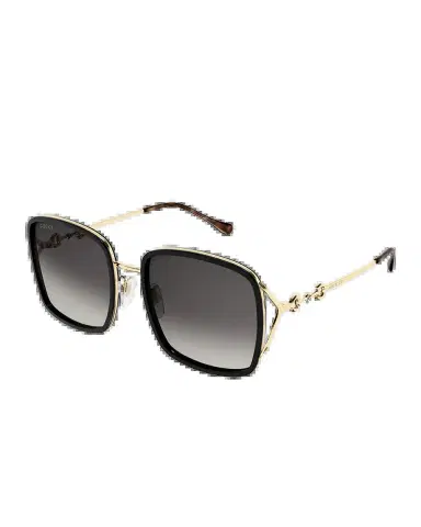 Gucci Fork & Horse-Bit Logo Square Injection Plastic/Metal Sunglasses | Thumbnail 2 Gucci Fork & Horse-Bit Logo Square Injection Plastic/Metal Sunglasses | Thumbnail 2