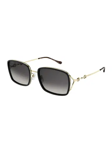 Gucci Fork & Horse-Bit Logo Square Injection Plastic/Metal Sunglasses | Thumbnail 3 Gucci Fork & Horse-Bit Logo Square Injection Plastic/Metal Sunglasses | Thumbnail 3