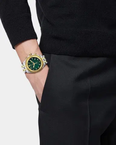 Versace Men's Fornax 43mm Two-Tone Bracelet Watch | Thumbnail 2 Versace Men's Fornax 43mm Two-Tone Bracelet Watch | Thumbnail 2