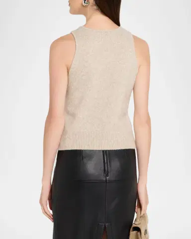 Brandon Maxwell The Noemi Floral Paillette Knit Tank Top | Thumbnail 3 Brandon Maxwell The Noemi Floral Paillette Knit Tank Top | Thumbnail 3