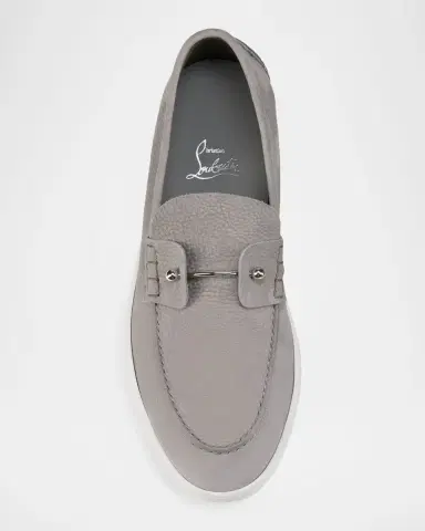 Christian Louboutin Men's Chambeliboat Flat Leather Boat Shoes | Thumbnail 3 Christian Louboutin Men's Chambeliboat Flat Leather Boat Shoes | Thumbnail 3