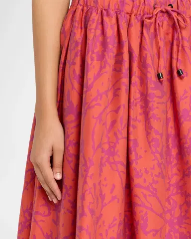 Max Mara Coral-Print Drawstring Midi Skirt | Thumbnail 4 Max Mara Coral-Print Drawstring Midi Skirt | Thumbnail 4
