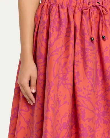 Max Mara Coral-Print Drawstring Midi Skirt | Thumbnail 9 Max Mara Coral-Print Drawstring Midi Skirt | Thumbnail 9