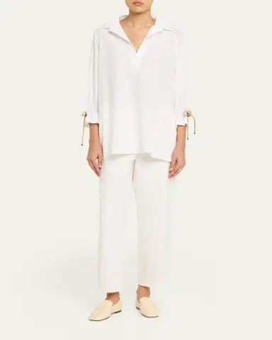 Max Mara Raglan-Sleeve Cotton Poplin Blouse | Thumbnail 6 Max Mara Raglan-Sleeve Cotton Poplin Blouse | Thumbnail 6