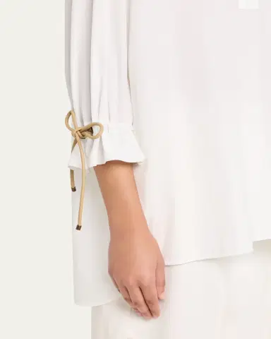 Max Mara Raglan-Sleeve Cotton Poplin Blouse | Thumbnail 9 Max Mara Raglan-Sleeve Cotton Poplin Blouse | Thumbnail 9