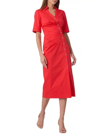 Shoshanna Emmett Stretch Cotton Midi Shirtdress | Thumbnail 1 Shoshanna Emmett Stretch Cotton Midi Shirtdress | Thumbnail 1