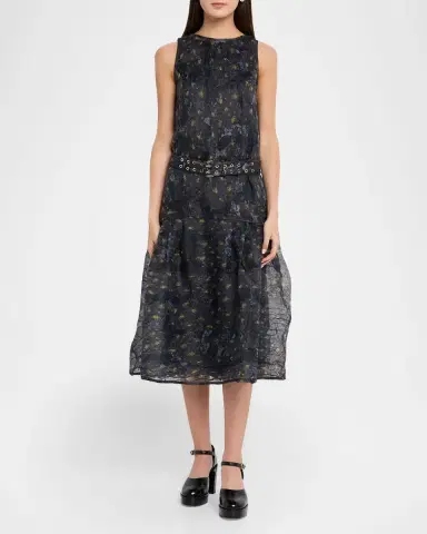 Ganni Shibori Organza Dress | Thumbnail 2 Ganni Shibori Organza Dress | Thumbnail 2