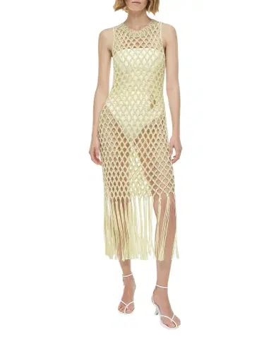 SIMKHAI Jensen Macrame Midi Dress | Thumbnail 1 SIMKHAI Jensen Macrame Midi Dress | Thumbnail 1