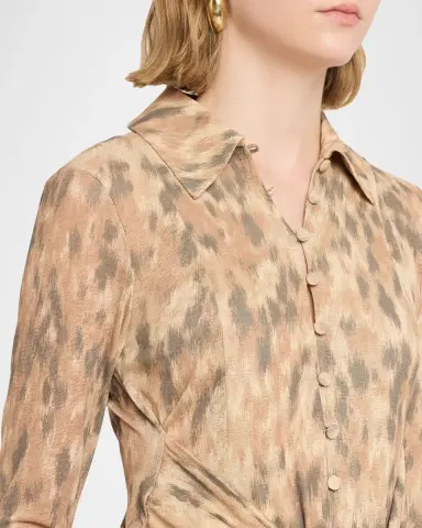 Ganni Printed Marl Mesh Shirtdress | Thumbnail 4 Ganni Printed Marl Mesh Shirtdress | Thumbnail 4