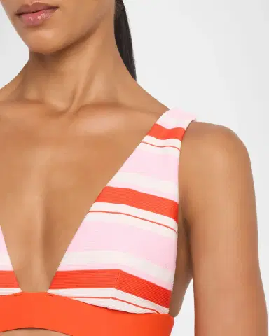 Simkhai Tillie Striped Triangle Bikini Top | Thumbnail 4 Simkhai Tillie Striped Triangle Bikini Top | Thumbnail 4