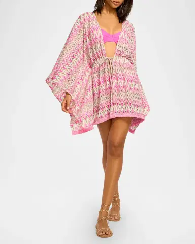 Ramy Brook McKala Zig-Zag Knit Caftan Coverup | Thumbnail 2 Ramy Brook McKala Zig-Zag Knit Caftan Coverup | Thumbnail 2