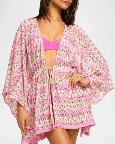 Ramy Brook McKala Zig-Zag Knit Caftan Coverup | Thumbnail 4 Ramy Brook McKala Zig-Zag Knit Caftan Coverup | Thumbnail 4