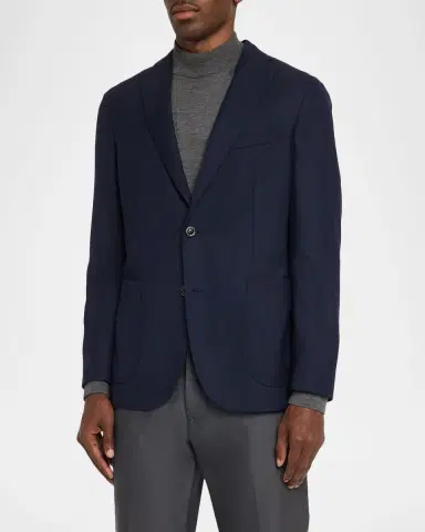 Boglioli Men's Wool Hopsack Blazer | Thumbnail 3 Boglioli Men's Wool Hopsack Blazer | Thumbnail 3