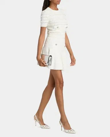Self-Portrait Pointelle Knit Mini Skirt | Thumbnail 2 Self-Portrait Pointelle Knit Mini Skirt | Thumbnail 2