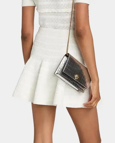 Self-Portrait Pointelle Knit Mini Skirt | Thumbnail 3 Self-Portrait Pointelle Knit Mini Skirt | Thumbnail 3