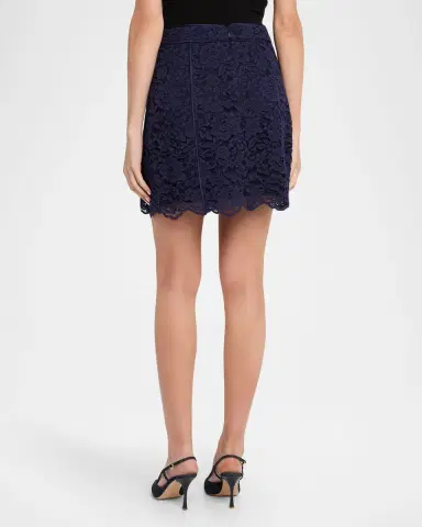 L'Agence Riven Lace Mini Skirt | Thumbnail 3 L'Agence Riven Lace Mini Skirt | Thumbnail 3
