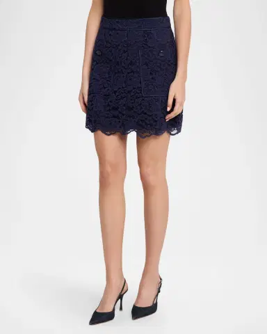 L'Agence Riven Lace Mini Skirt | Thumbnail 4 L'Agence Riven Lace Mini Skirt | Thumbnail 4