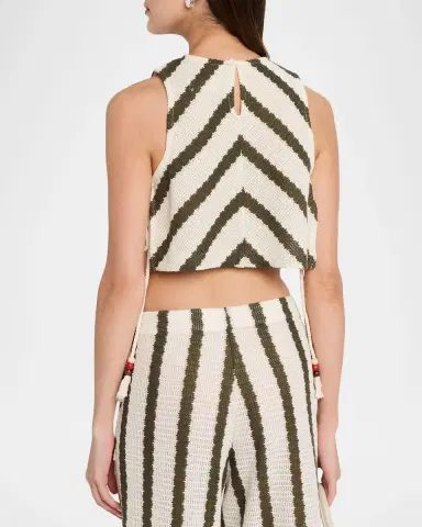 JBQ Bimini Striped Knit Crop Top | Thumbnail 3 JBQ Bimini Striped Knit Crop Top | Thumbnail 3
